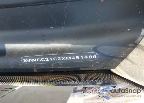 1999 Volkswagen New Beetle Gls from USA, damaged, VIN 3VWCC21C2XM451489